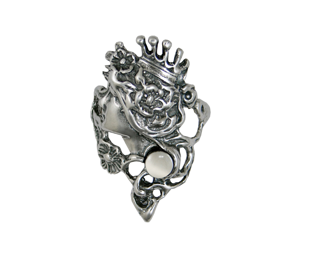 Sterling Silver Fairy Queen Ring With White Moonstone Size 10 Sterling Silver Fairy Queen Ring With White Moonstone Size 10